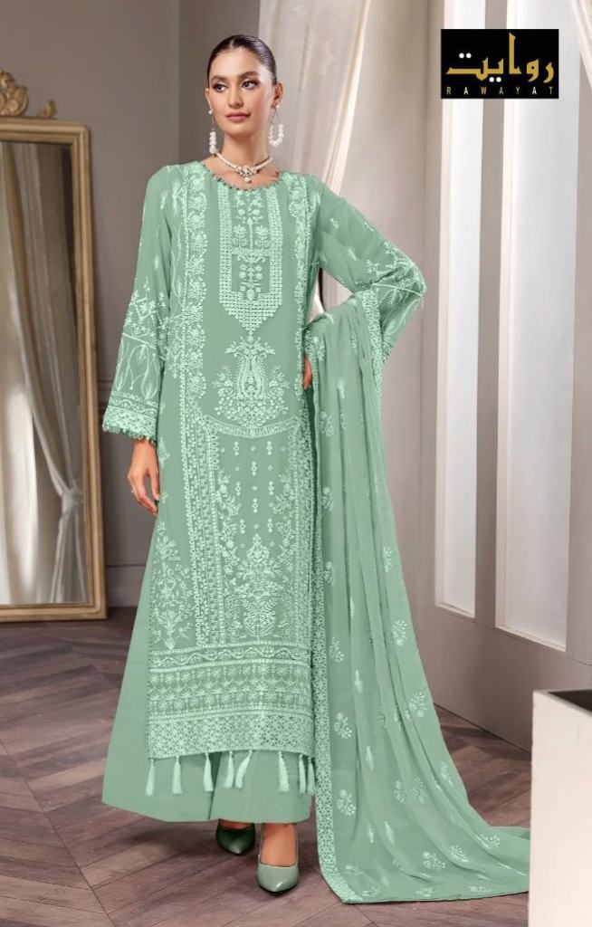 Rawayat Emaan Adeel Vol 14 Georgette Embroidery Pakistani Suit Collection