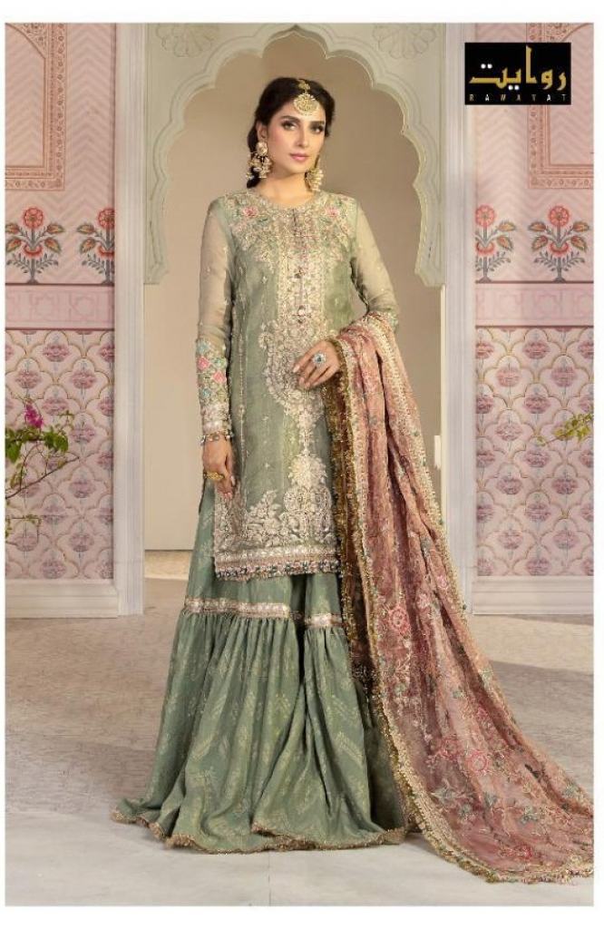 Rawayat Mbroidered Designer Georgette Embroidery Pakistani Salwar sutis  catalog  