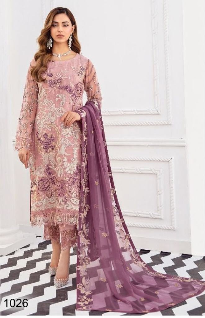 Rawayat Rangoon  vol 3  Georgette Embroidery Pakistani Suits 