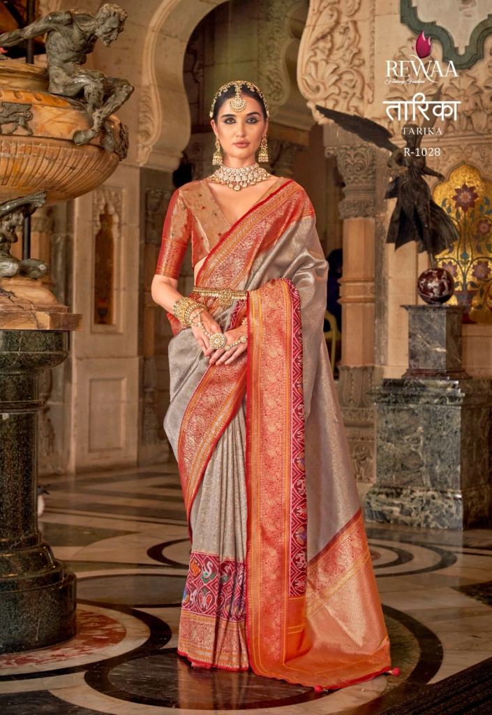 Rewaa Tarika Banarasi Silk Heavy Meenakari Worked Sarees