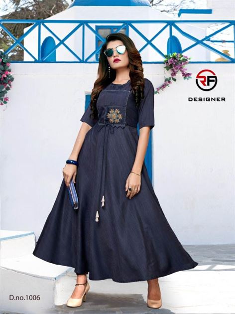 Blue Hills Trend 4 You Long gown Latest Women Kurti Styles catalog