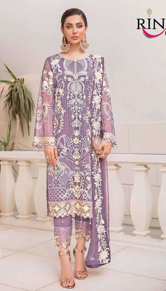Rinaz  Ramsha Vol-11 Fox Georgette With Heavy Work Pakistani Suits Catalog 