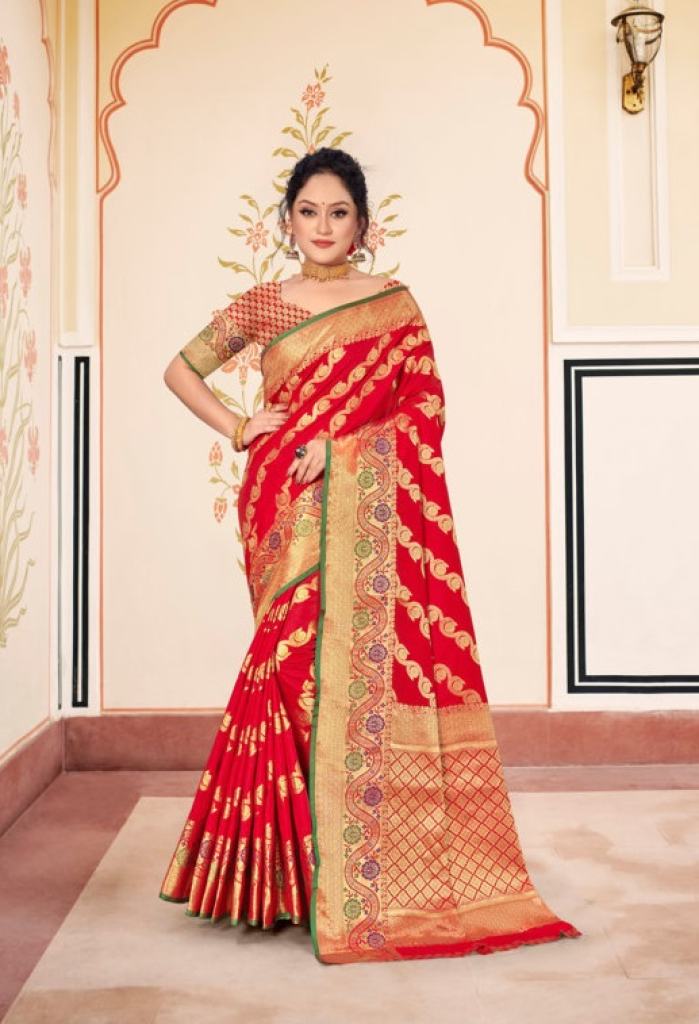 Riwazo Juhi Silk  Banarasi Silk  Woven  Festive Wear silk Saree