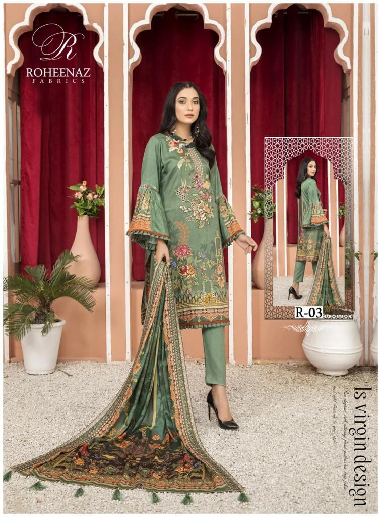 Roheenaz Amaya Regular Wear Cotton Dress Material Collection