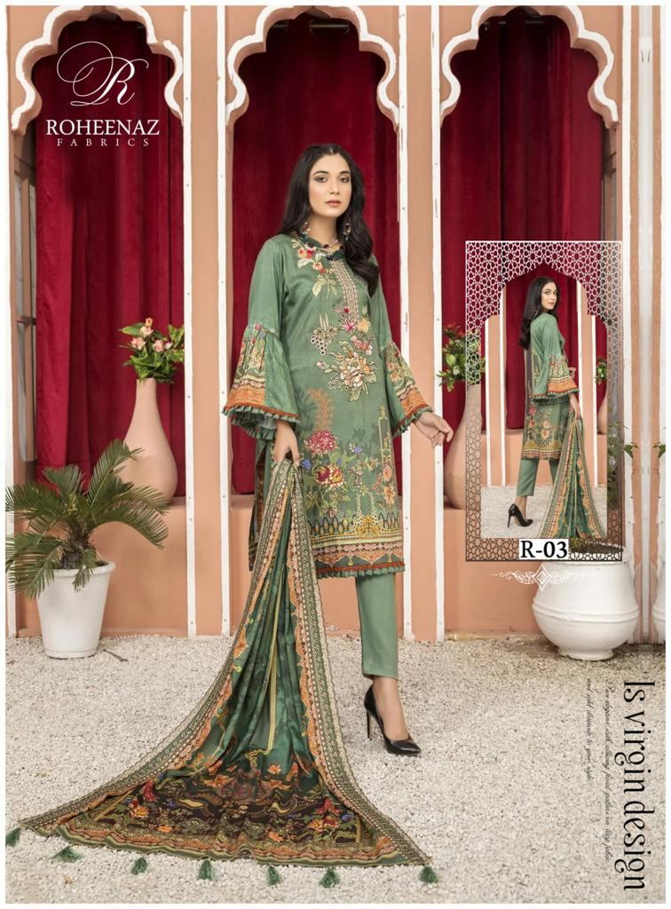 Roheenaz Amaya Regular Wear Cotton Dress Material Collection