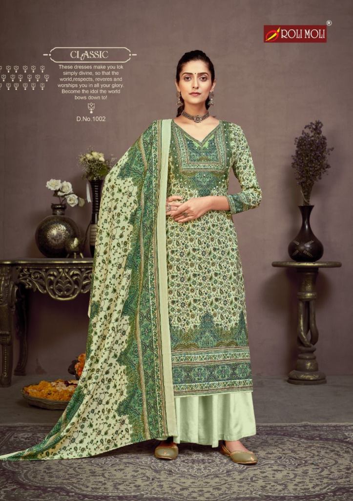 Roli Moli Aaliza Exclusive Winter Pashmina Dress Material catalog 