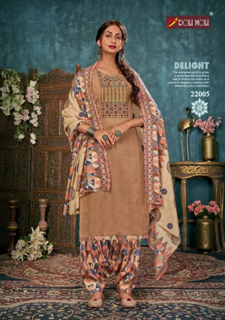 Roli Moli Vaidehi Exclusive Patiyala Pashmina Dress Material catalog