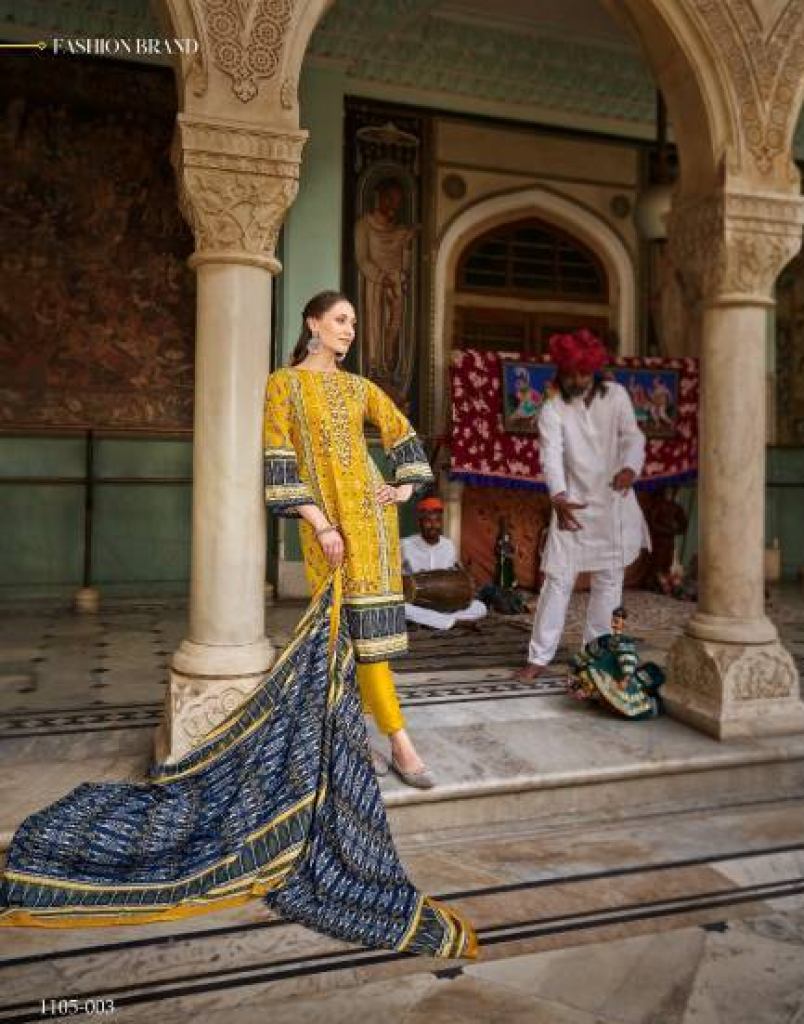 Romani Bin Kareem Digital Printed Dress Material