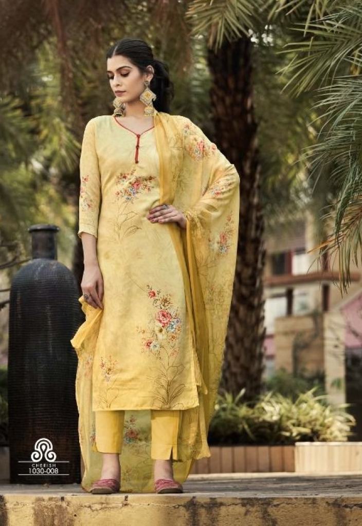 Romani Cherish Catalog Regular Wear Jam Satin Digital Printed Dress Materials 