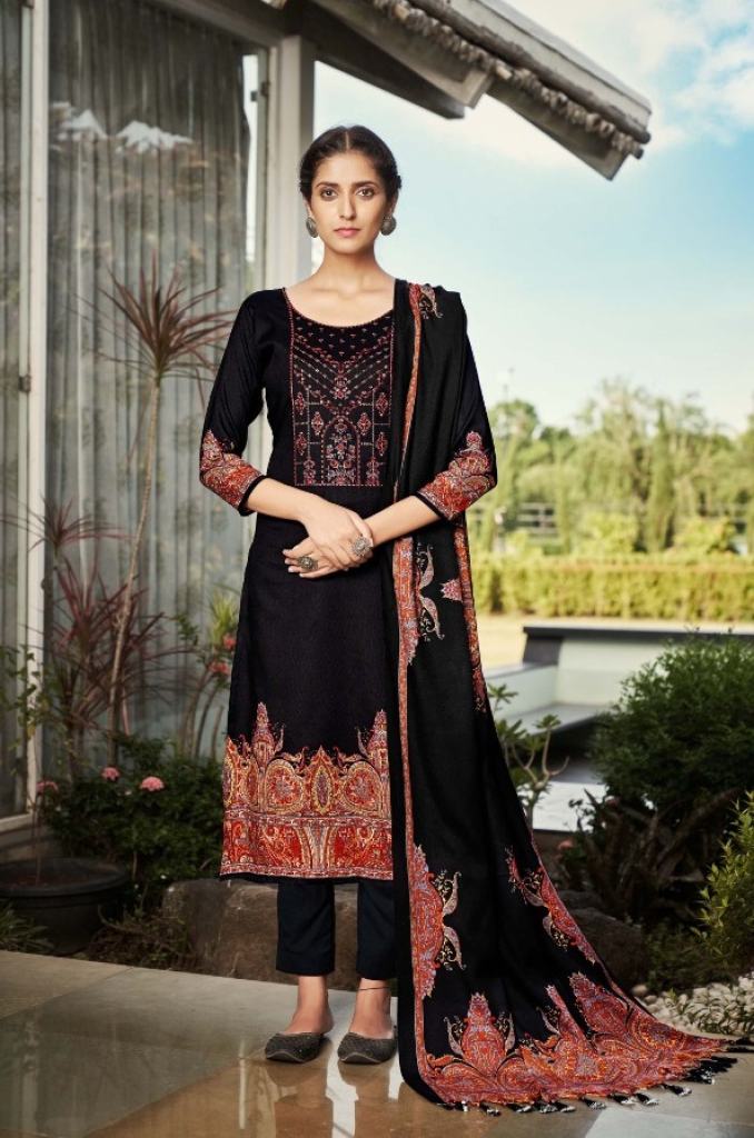 Romani Gulmarg Exclusive Wollen Wear Pashmina Dress Material