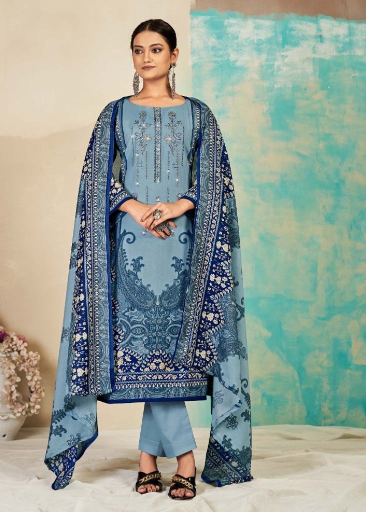 Romani Mareena Vol 15 Causal Wear Cotton Digital Printed Drees Material