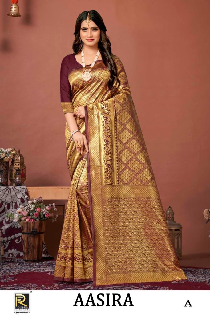 Ronisha Aasira Exclusive Designer Banarasi Soft Silk Saree Collection
