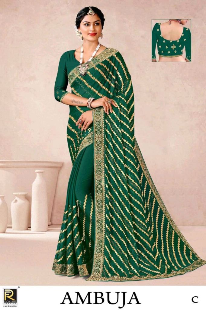 Ronisha Ambuja  Designer Chiffon Saree Collection