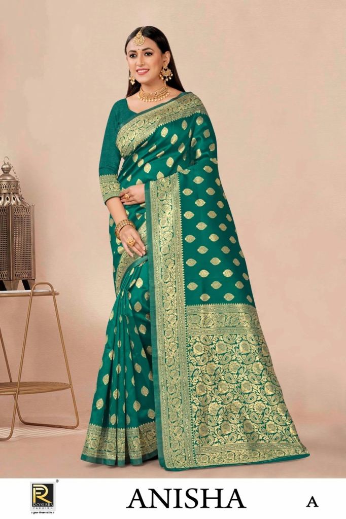Ronisha Anisha New Designer Premium Banarasi Silk Rich Pallu Saree Collection