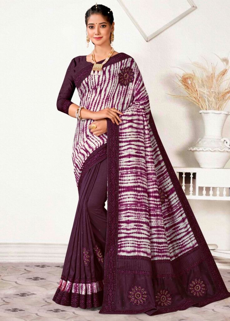 Ronisha Bakul Fancy Party Wear Vichitra Silk Sarees Collection