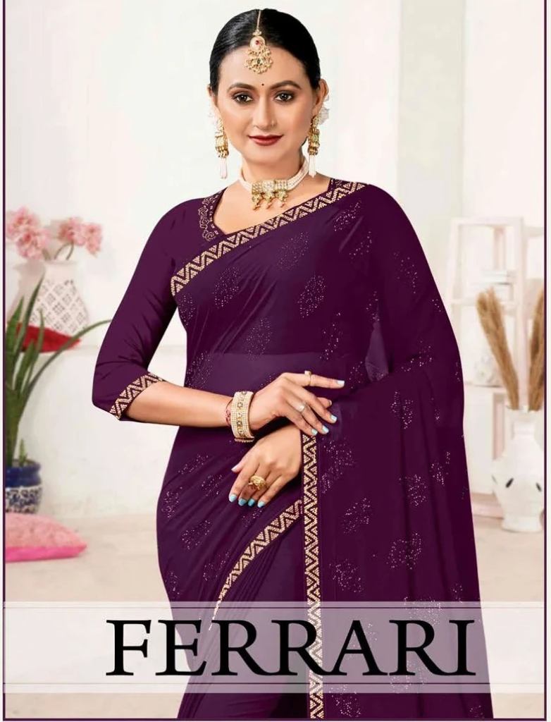 Ronisha Ferrari Fancy Swarovski Diamond Work Sarees