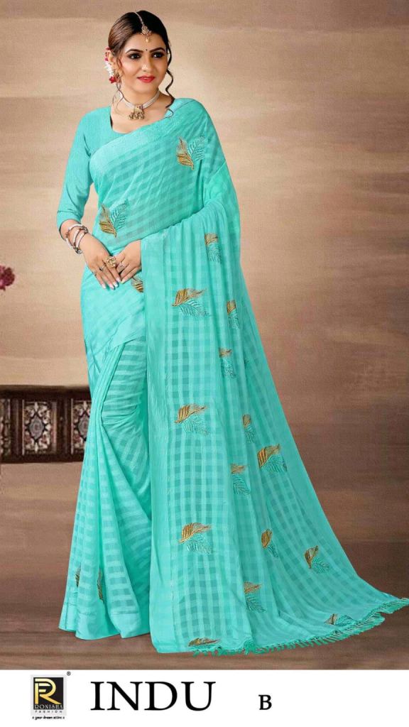 Ronisha Indu  Designer Georgette Sarees Collection