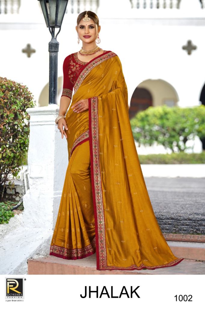 Ronisha Jhalak Festive Wear Vichitra Silk Saree Collection