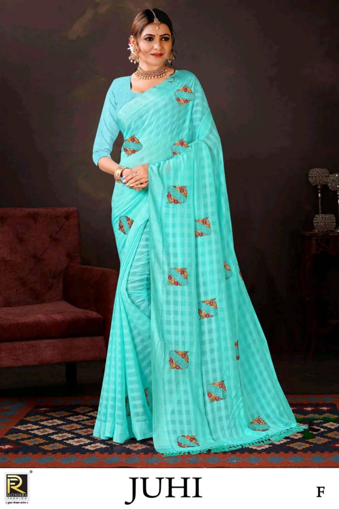 Ronisha Juhi Beautiful Designer Georgette Sarees Collection