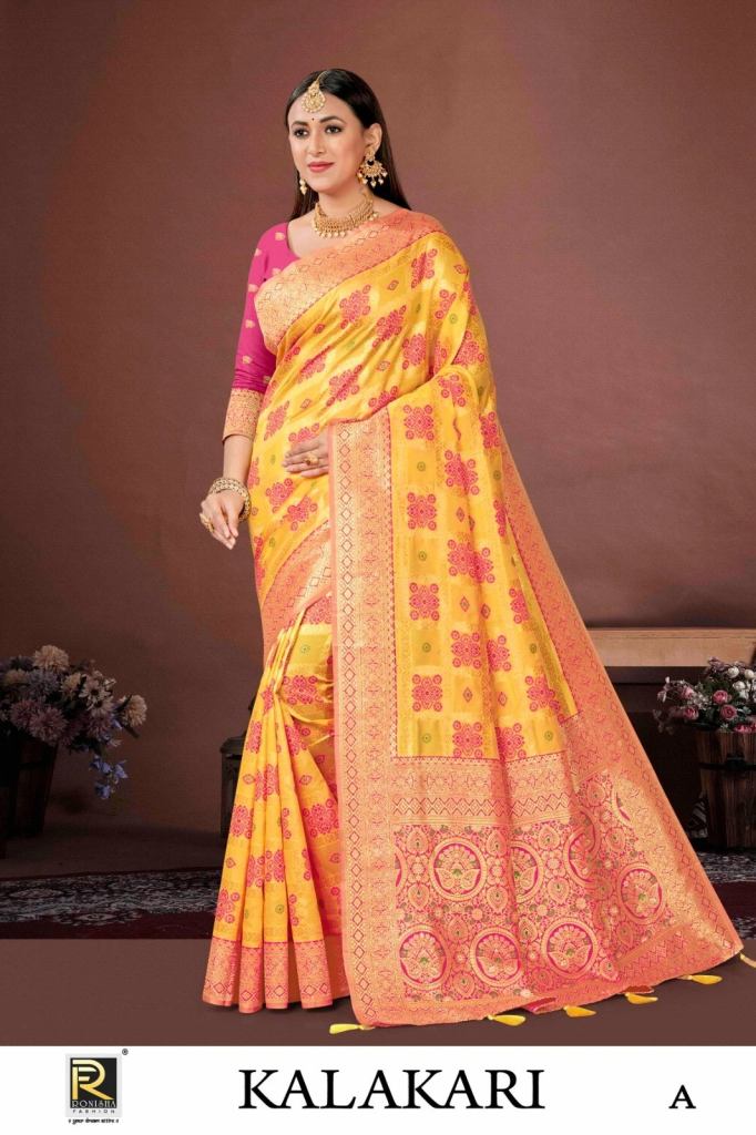 Ronisha Kalakari Beautiful Designer Fancy Banarasi Designer Silk Saree Collection