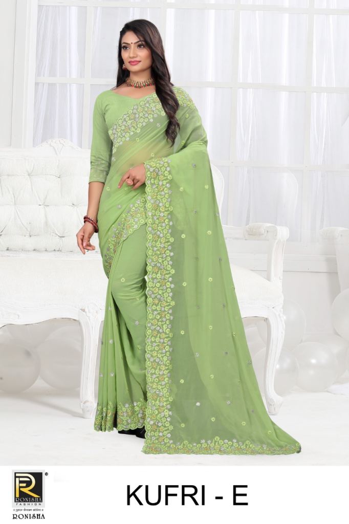 Ronisha Kufri Georgette Embroidery Saree 