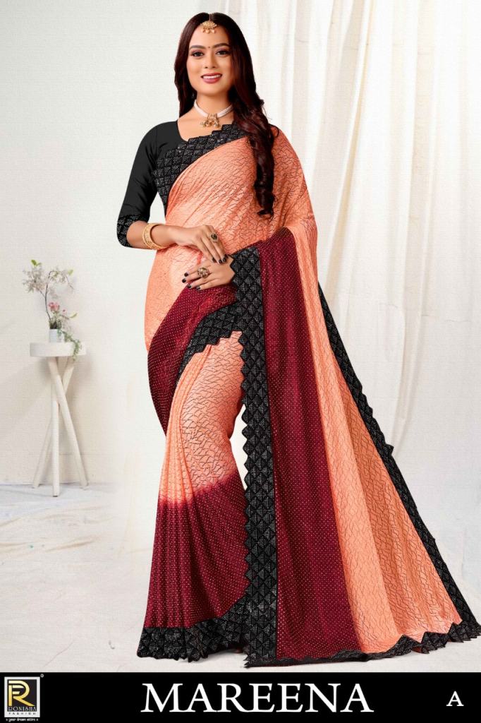 Ronisha Mareena Fancy Designer Lycra Saree Collection