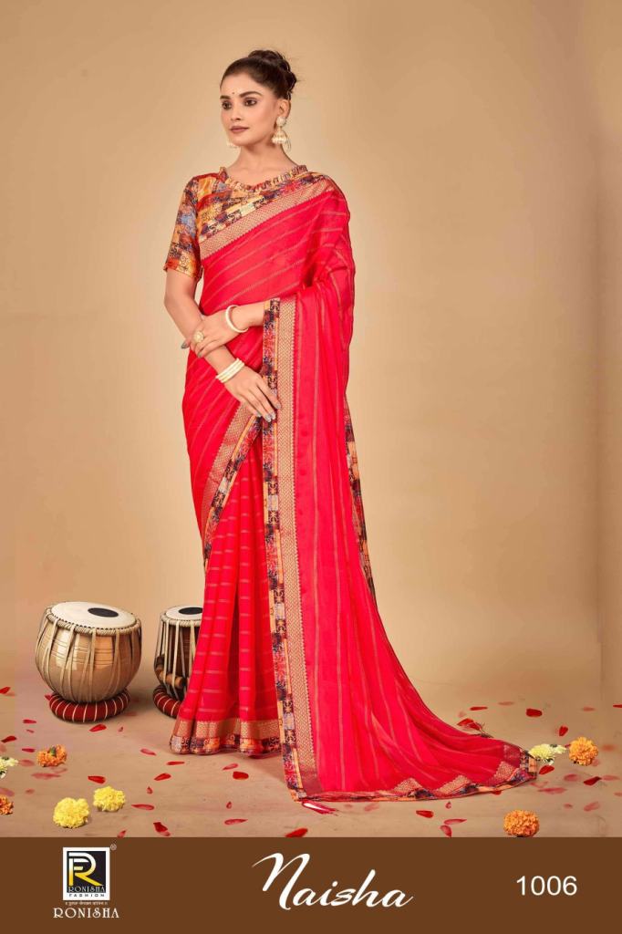 Ronisha Naisha Party Wear Chiffon Sarees Collection