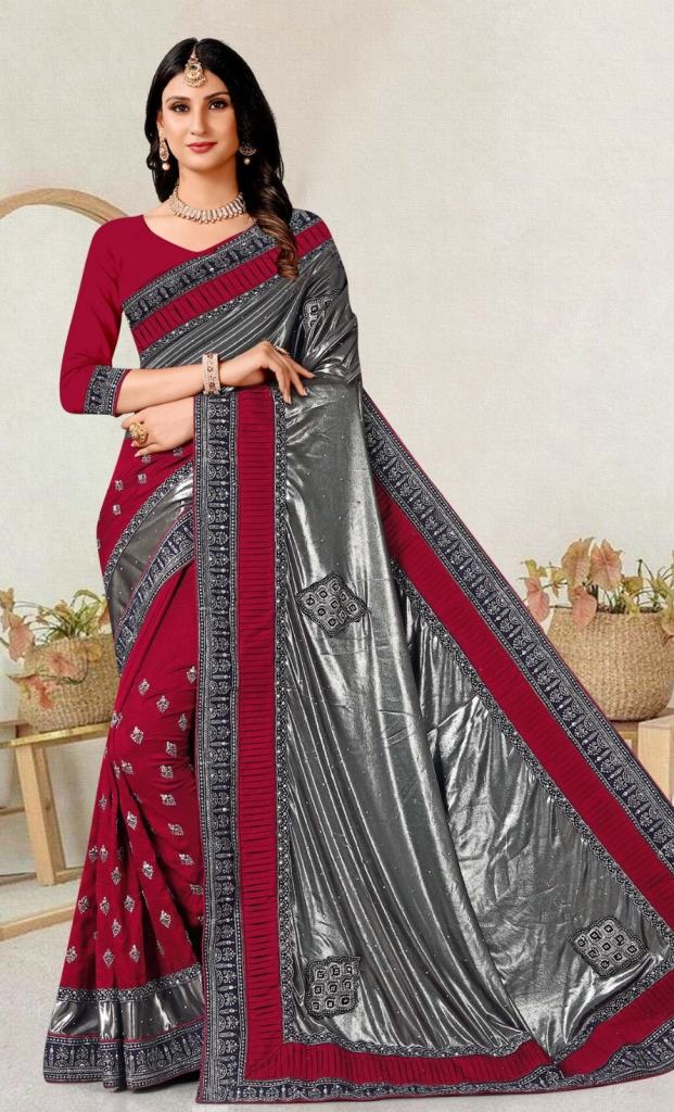 Ronisha Nidra Festive Wear Lycra Embroidery Saree Collection