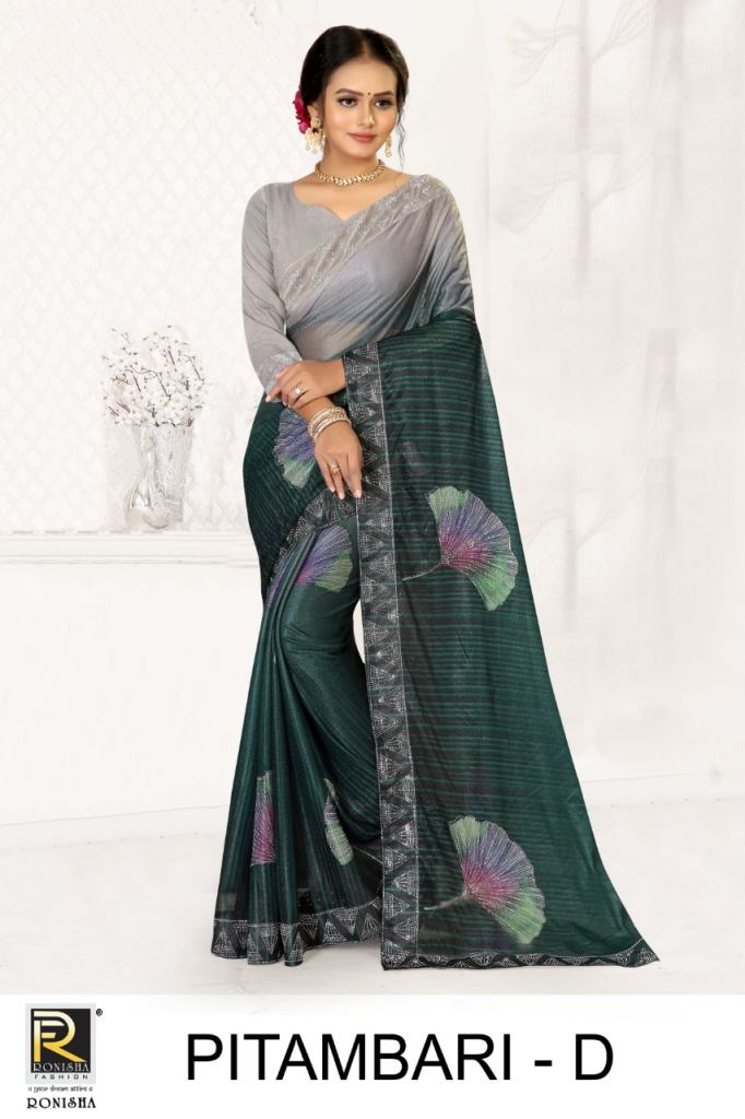 Ronisha Pritambari Bollywood Lycra Blend Saree Collection