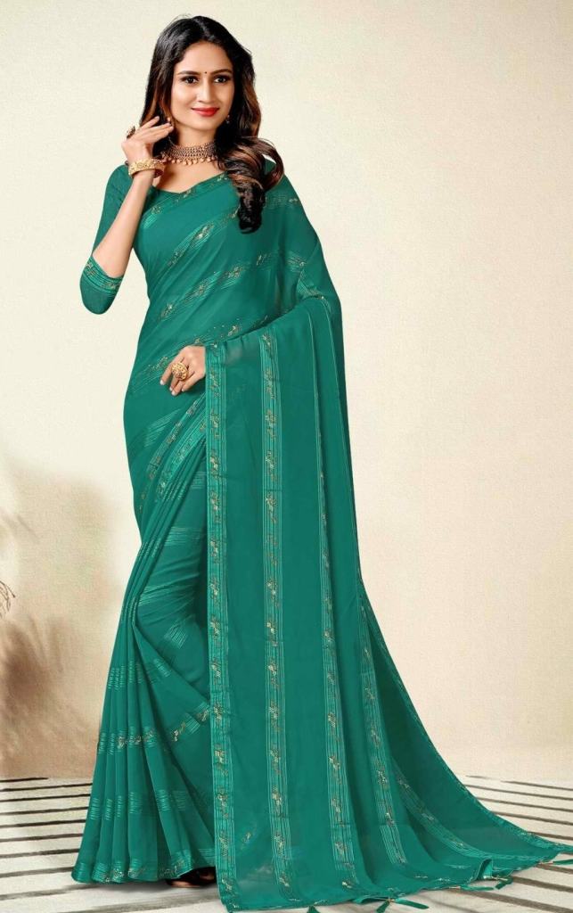 Ronisha Rasili Festive Wear Silk Swarovski Diamond Work Saree