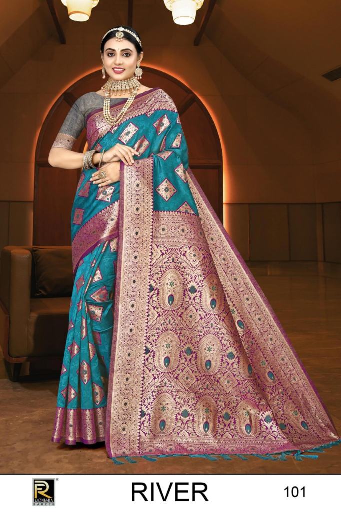 Ronisha River Designer Banrasi Silk Saree