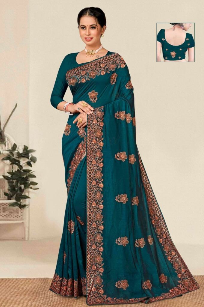 Ronisha Sakina Fancy Designer Embroidery Work Saree Collection