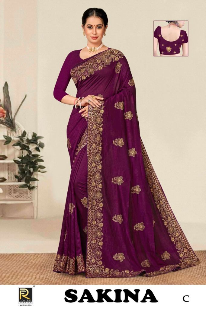  EMBROIDERY WORKED SAREES WHOLESALE