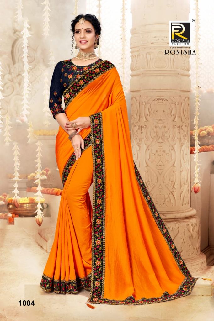 Ronisha Satya Festive Wear Vichitra Silk Saree Catalog