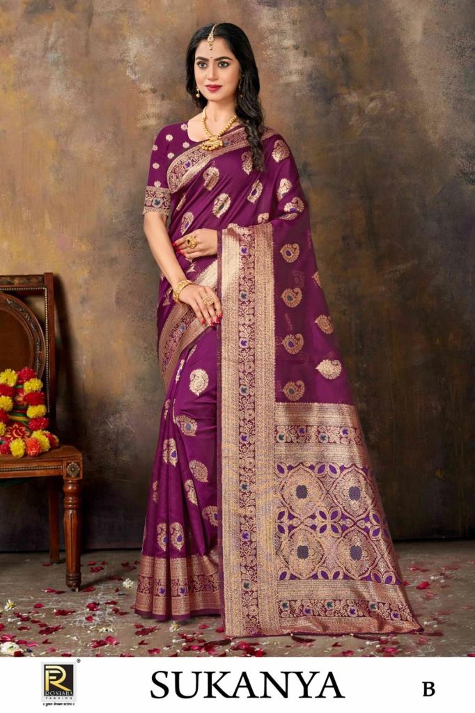 Ronisha Sukanya Banarasi Silk Zari Weaving Festival Saree Collection