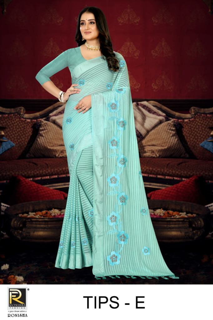 Ronisha Tips Fancy  Worked Super Hit wholesale sarees Collection