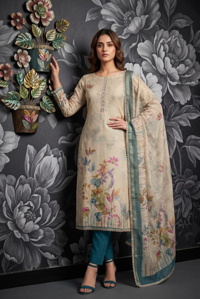 Roohaa Vol 30 Printed Kurti With Bottom Dupatta