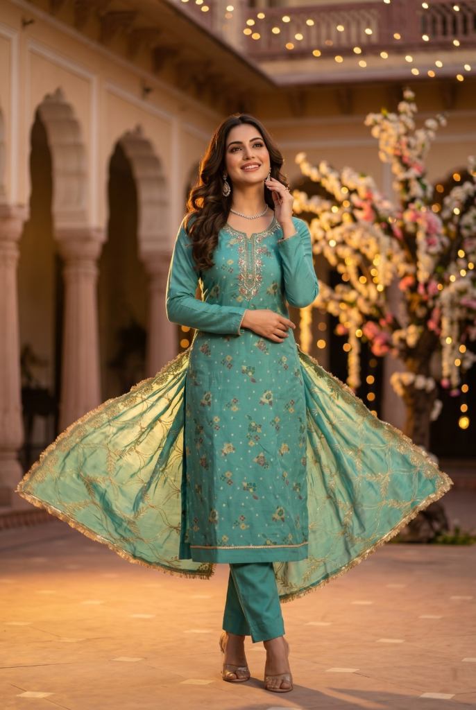 Roohaa Vol 9 Kurti With Bottom Dupatta