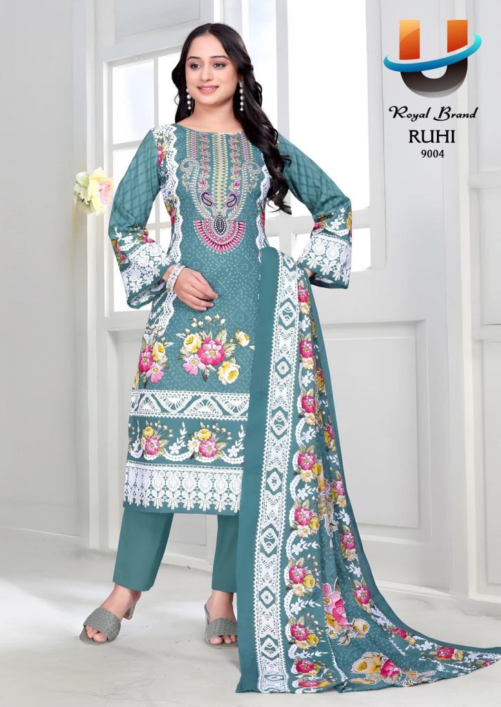 Royal Ruhi Vol 9 Printed Fancy Dress Material 