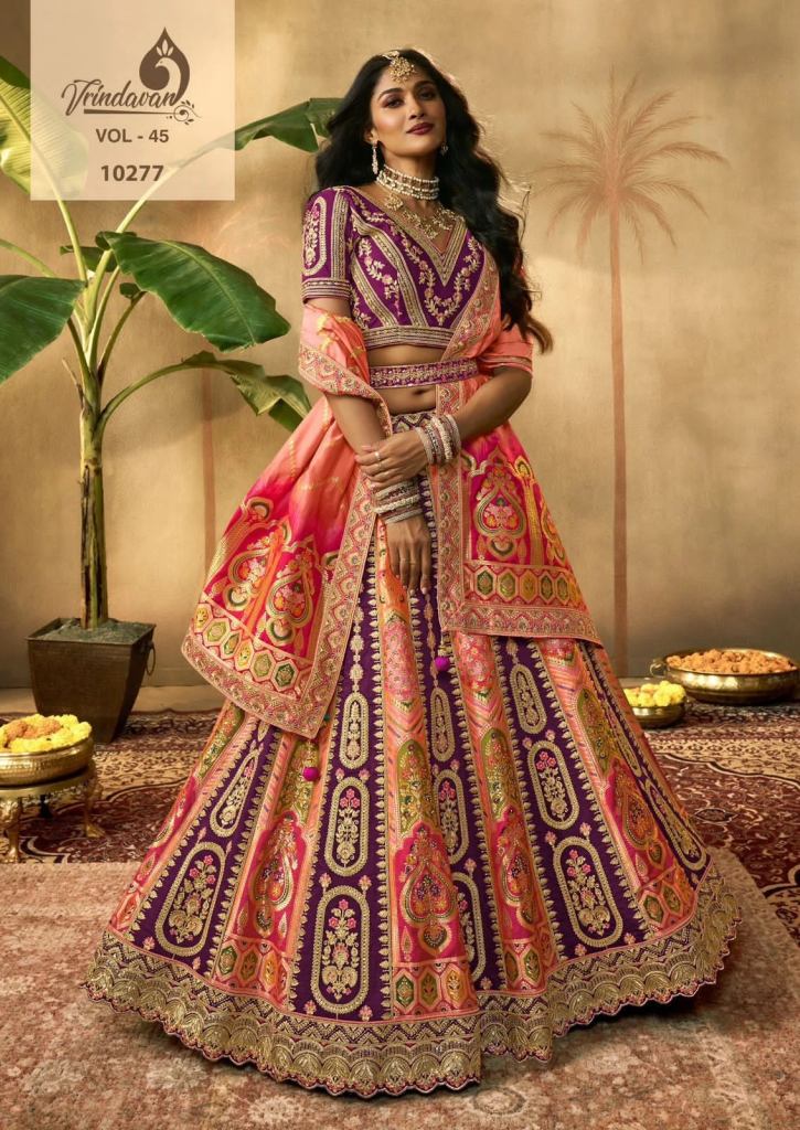 Royal Vrindavan Vol 45 Banarasi Bridal Lehenga Choli