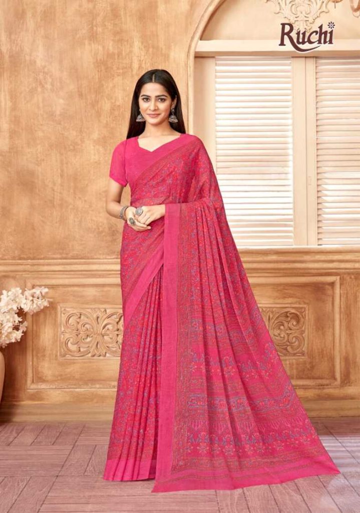 Ruchi Star Chiffon 178 Printed Casual Wear Saree
