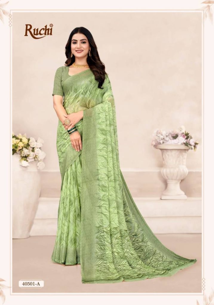 Ruchi Star Chiffon 196 Printed Saree