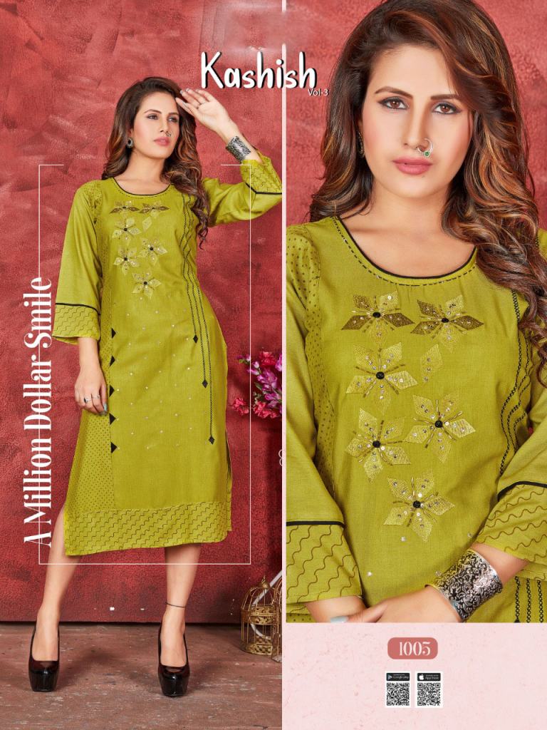 Rung Kashish  vol 3 casual kurtis catalog 