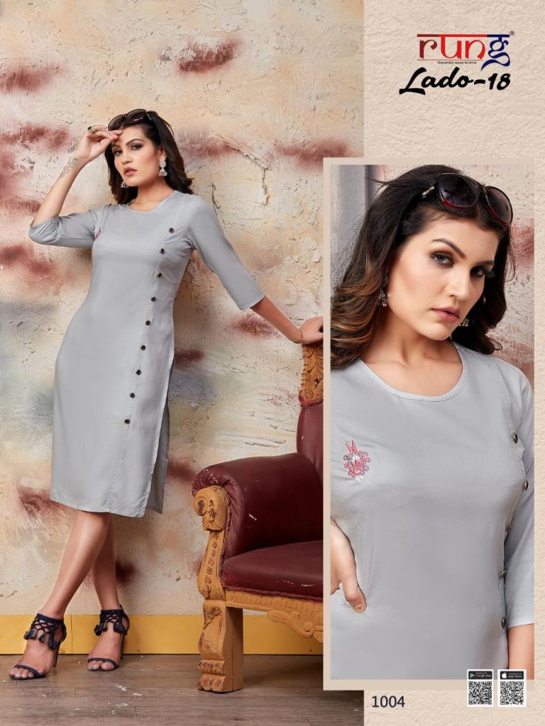 Rung Presents Lado Vol 18 Designer Kurtis Collection