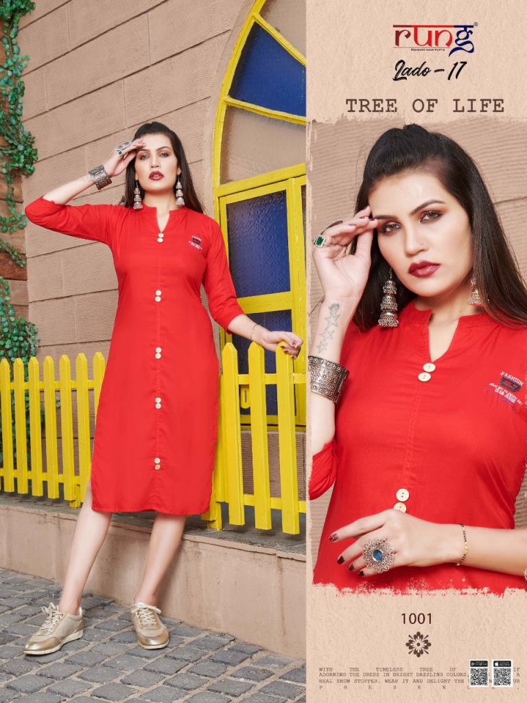 Rung presents  Lado vol  17 Designer Kurtis Collection