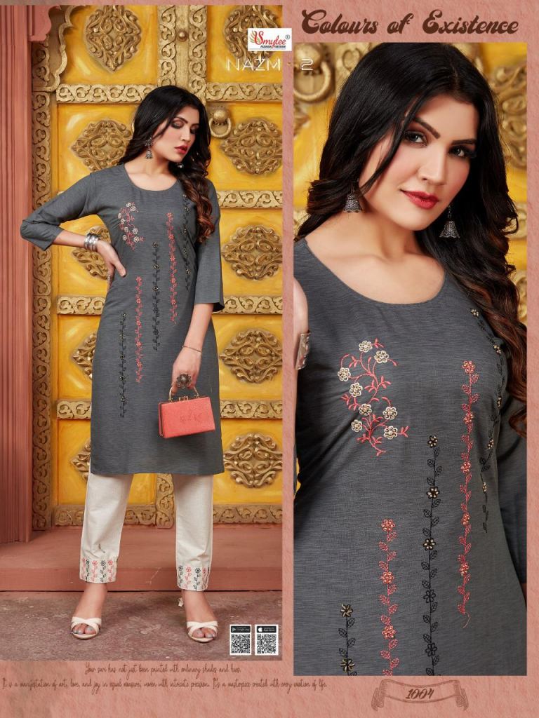 Rung Nazm vol  2 Designer Kurti With Bottom Catalaog 