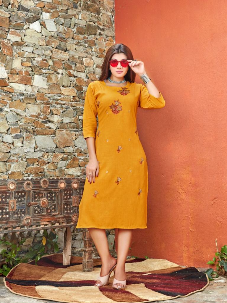 Rung  Roohi Casual Wear Embroidery  work   Kurtis Collection