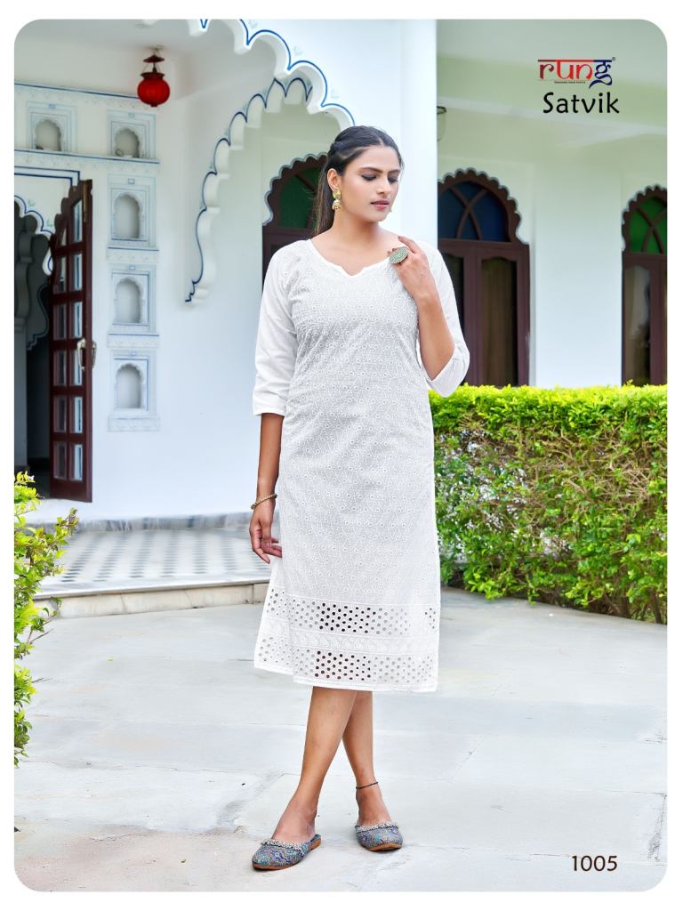 Women's Lakhnavi Handcrafted Viscose Georgette Chikankari Kurti - HONC –  Nazranachikan