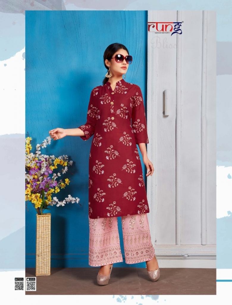 Rung presents Bliss kurti with plazo 