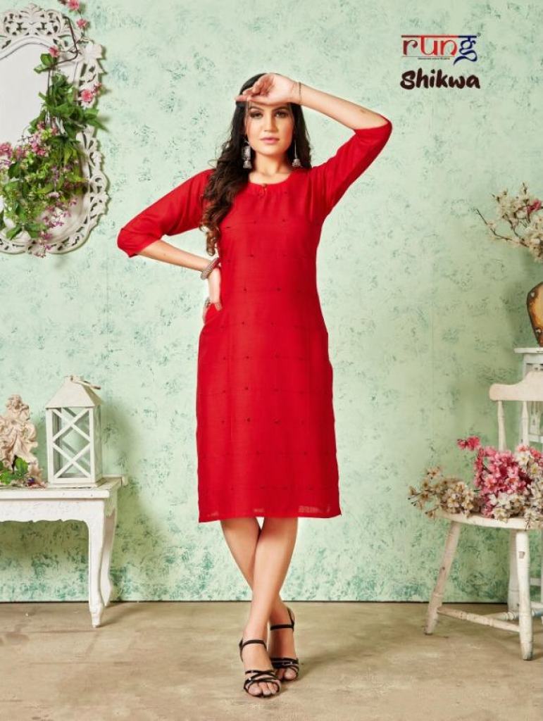 Rung presents Shikwa Casual Wear Kurti Collection